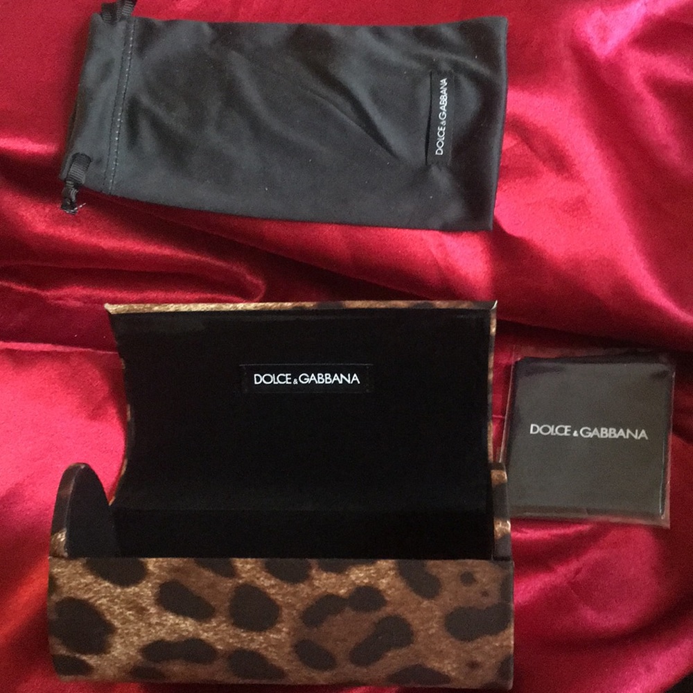 Large leopard print Dolce and Gabbana case